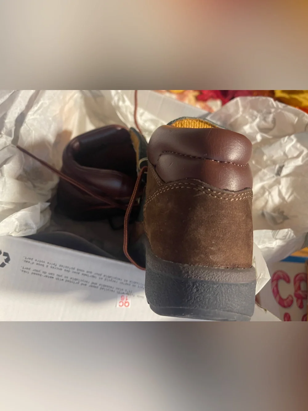 Timberland Field Mid Boot Kids Brown and Green 8 M Toddler